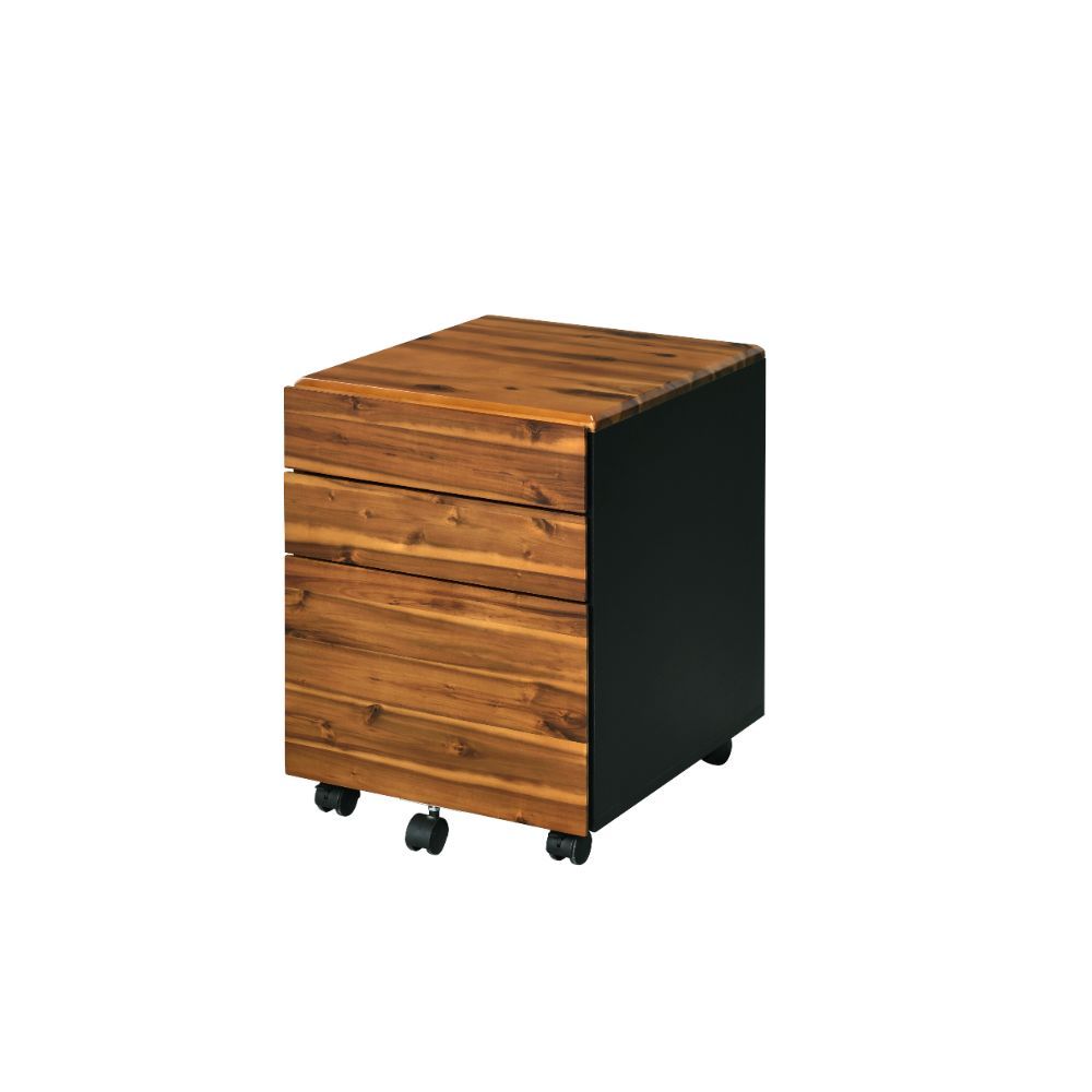 Jurgen - File Cabinet - Oak & Black