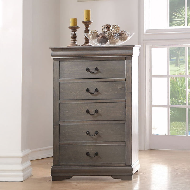 ACME Furniture Louis Philippe Chest Antique Gray