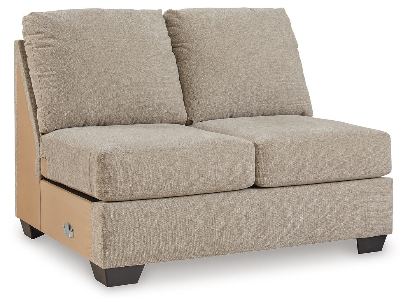 Brogan Bay Armless Loveseat - Light Brown (1)