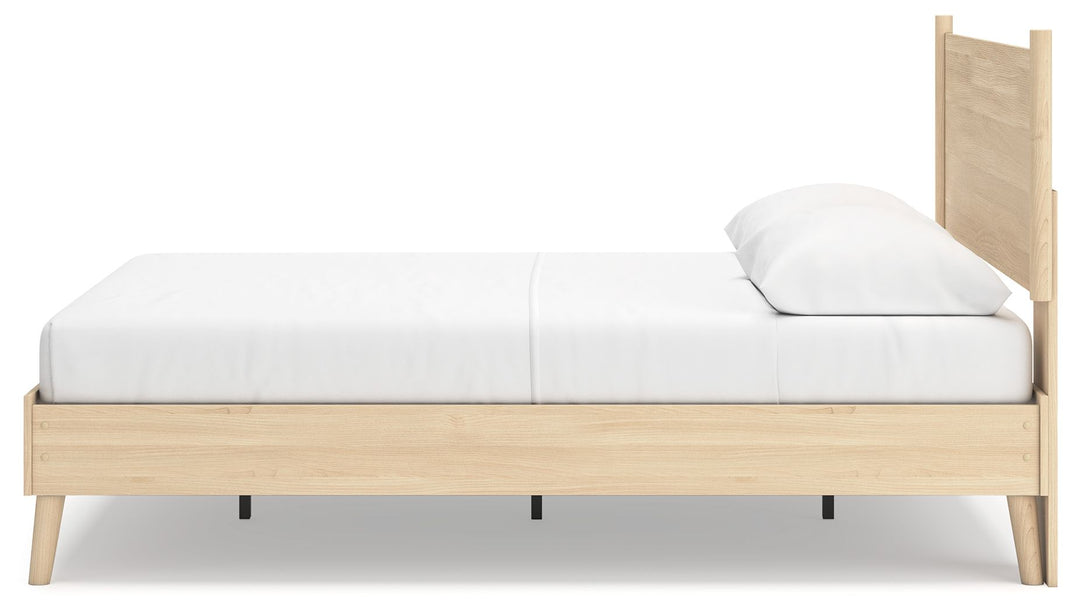 Cabinella - Queen Platform Panel Bed - Tan by Ashley Furniture product image