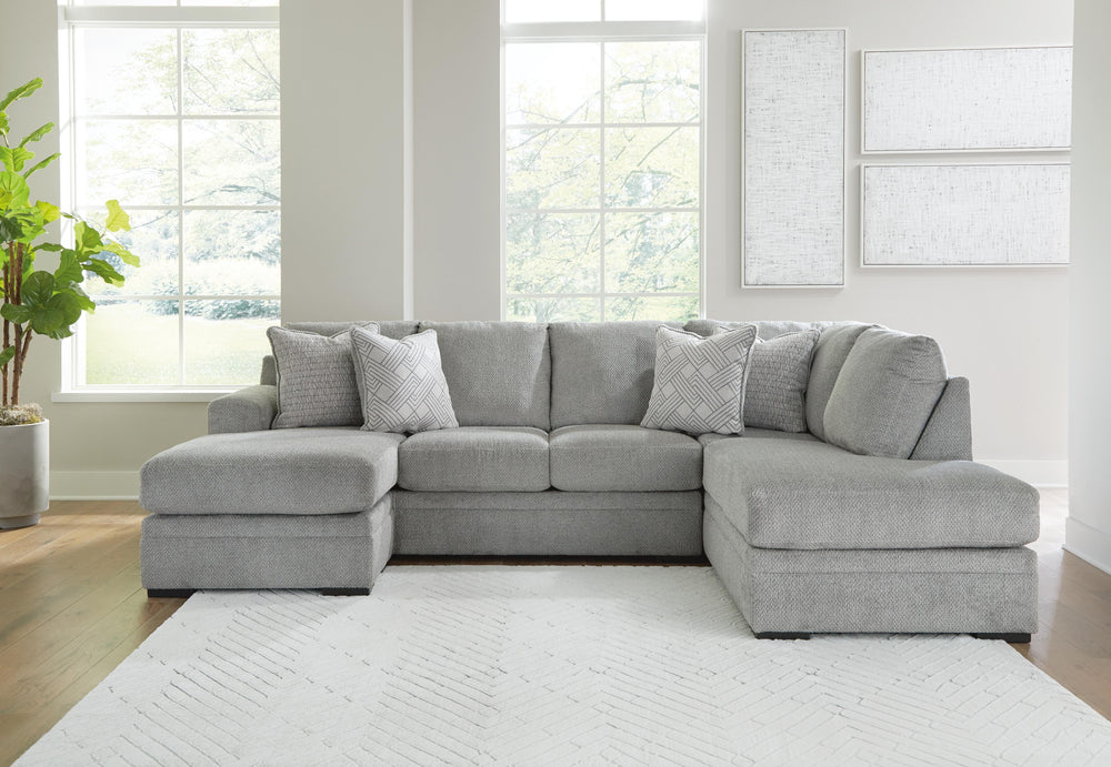 Casselbury 2-Piece Sectional with Chaise - Cement (2)