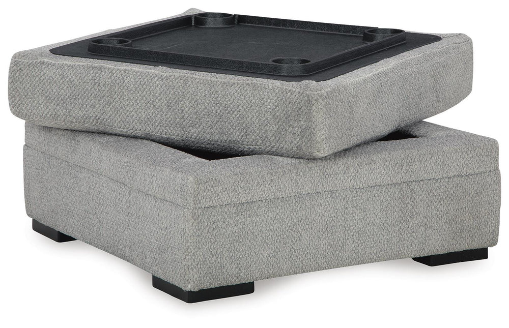 Casselbury Ottoman With Storage - Dark Gray (3)