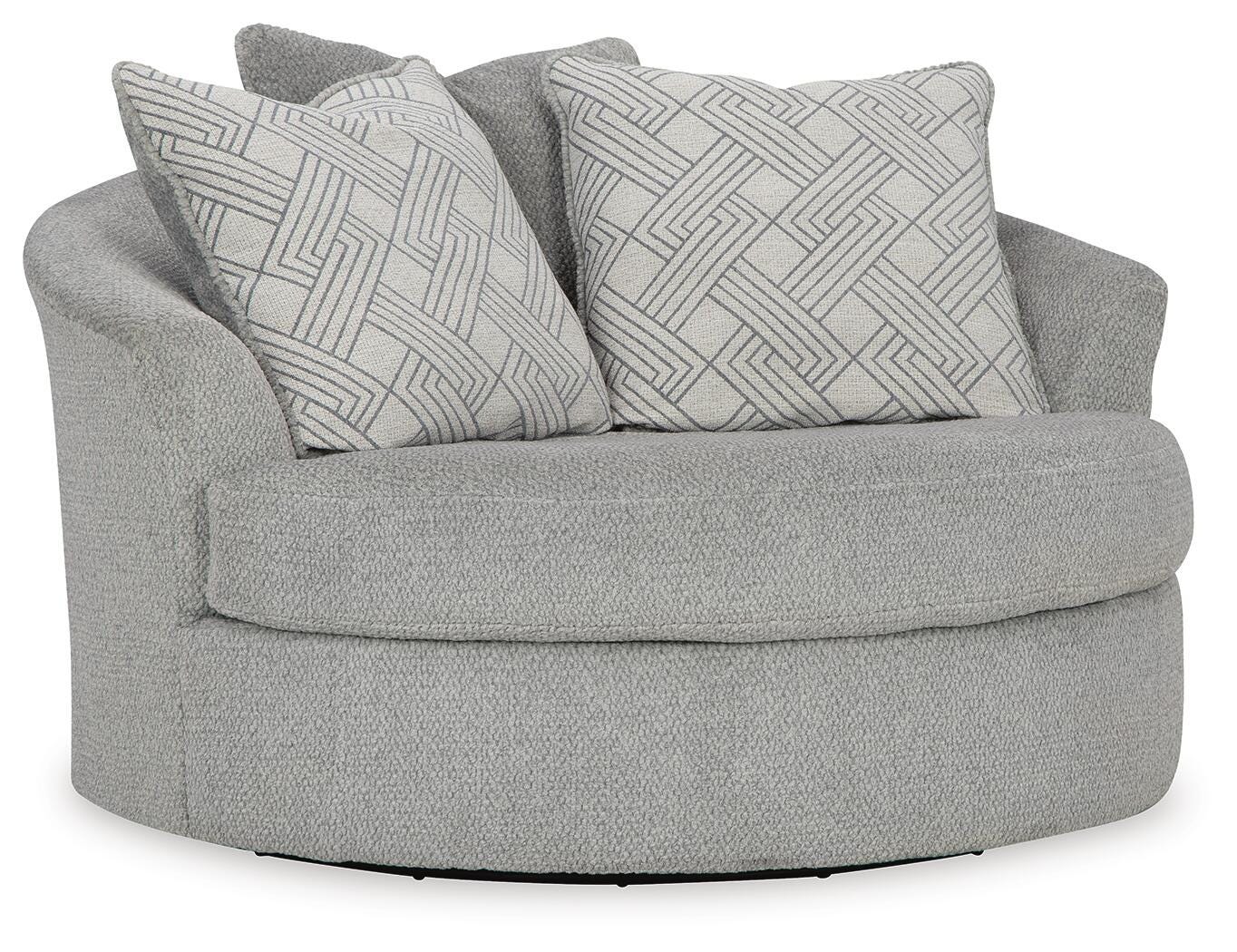 Casselbury Oversized Swivel Accent Chair - Dark Gray (1)