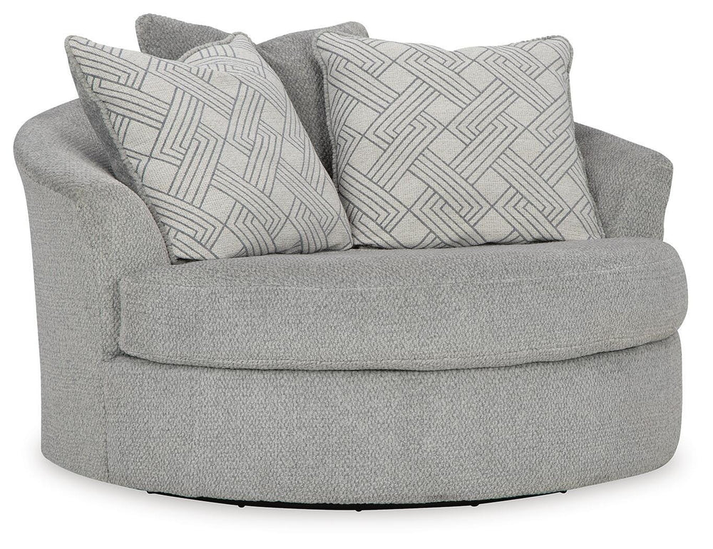 Casselbury Oversized Swivel Accent Chair - Dark Gray (1)