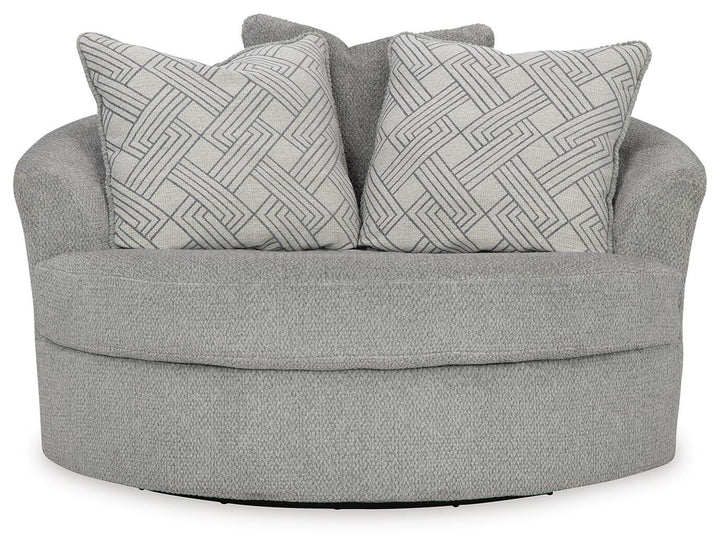 Casselbury Oversized Swivel Accent Chair - Dark Gray (3)
