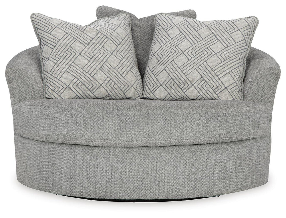 Casselbury Oversized Swivel Accent Chair - Dark Gray (3)