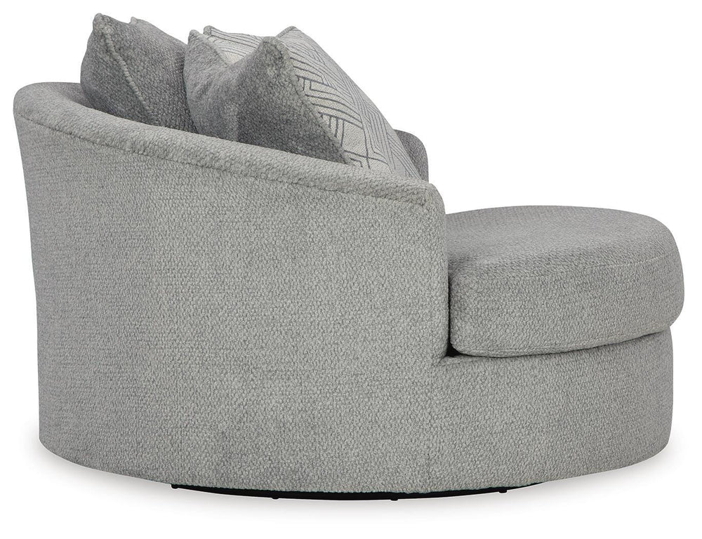 Casselbury Oversized Swivel Accent Chair - Dark Gray (4)
