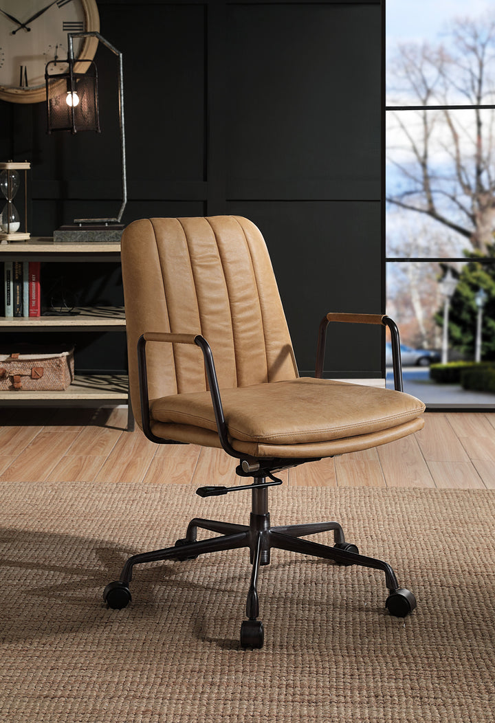 Eclarn - Office Chair - Rum Top Grain Leather