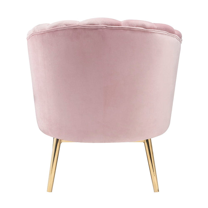 Colla - Accent Chair - Blush Pink Velvet & Gold