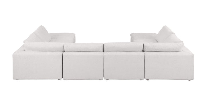 DivanItalia 1100 Top-Grain Italian Leather 8-Piece Sectional with Chaise - Light Gray