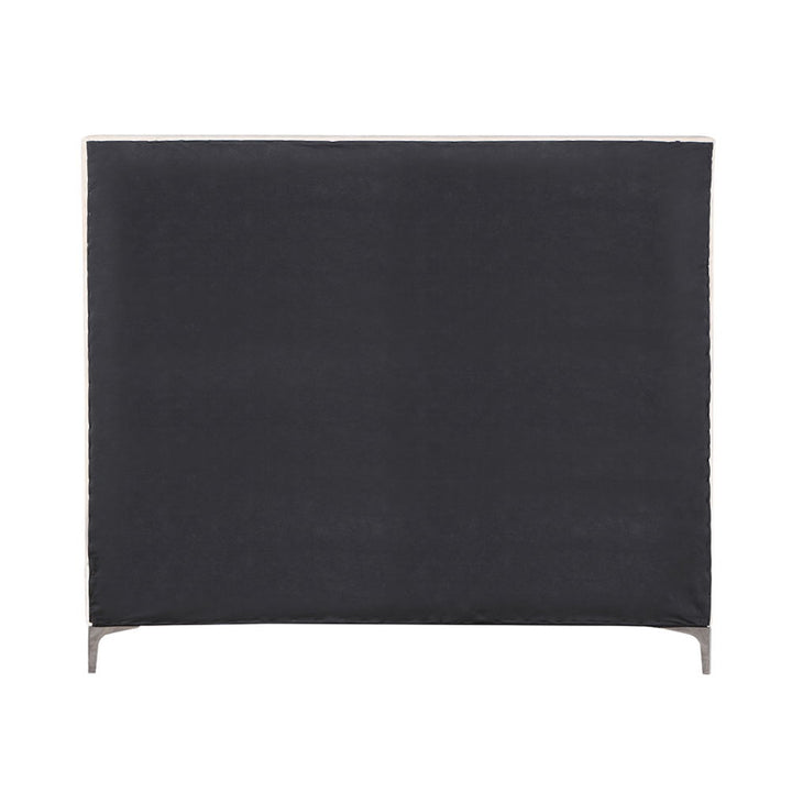 Faiz - Eastern King Bed - Beige Velvet