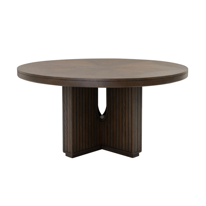 Athens Round Dining Table Chocolate Brown