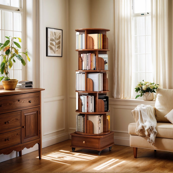 corner-360-degrees-rotating-6-tier-bookshelf-with-wheels-walnut-brown