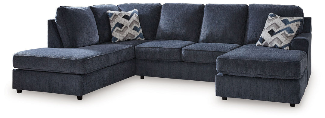 Albar Place - 2-Piece Sectional With Raf Sofa Chaise - Cobalt by Ashley Furniture product image