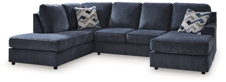 Albar Place - 2-Piece Sectional With Raf Sofa Chaise - Cobalt by Ashley Furniture product image
