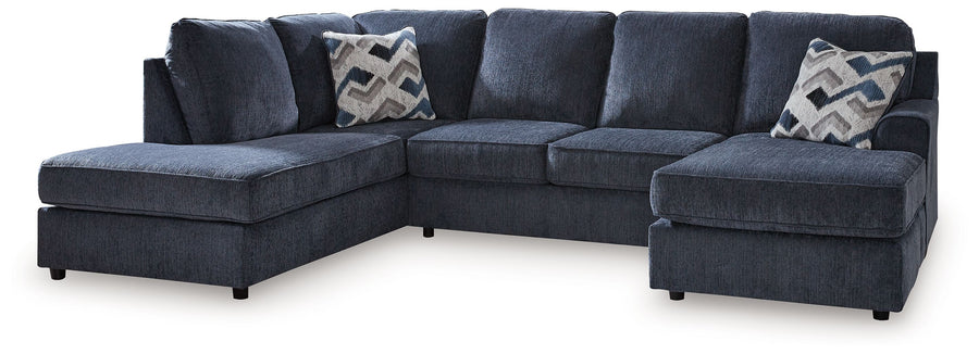 Albar Place - 2-Piece Sectional With Raf Sofa Chaise - Cobalt by Ashley Furniture product image