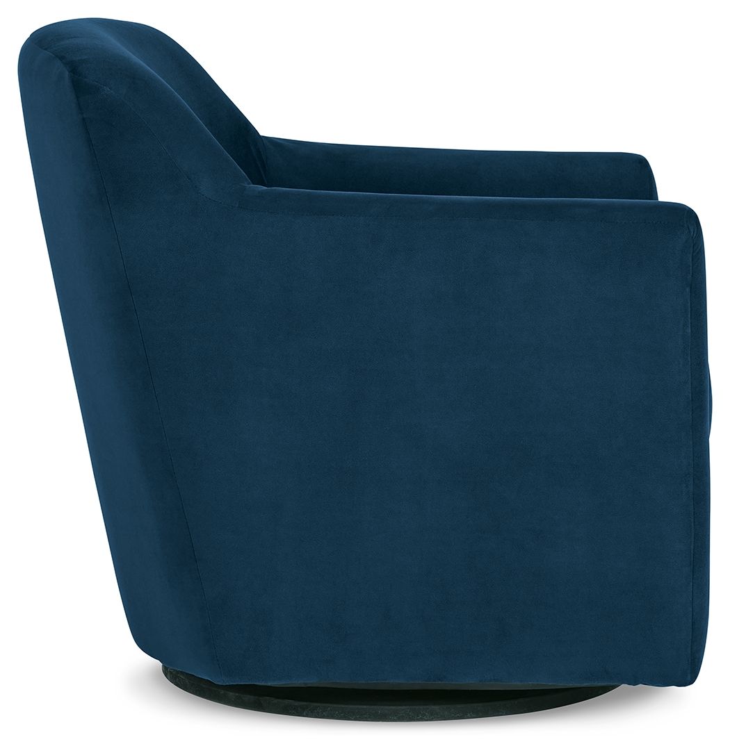 Bradney - Swivel Accent Chair - Blue