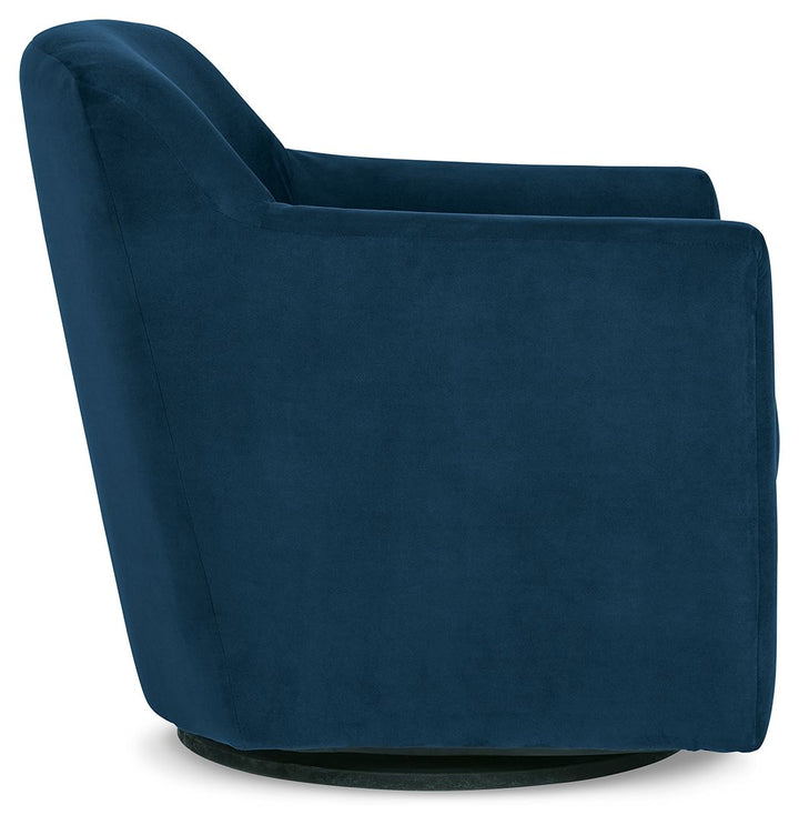 Bradney - Swivel Accent Chair - Blue