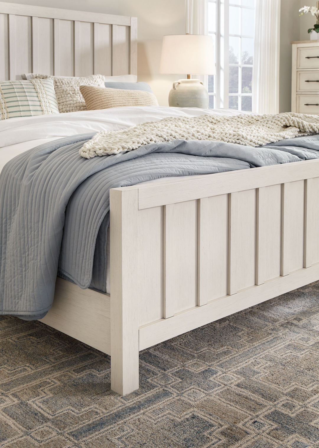 Shaybrock - King Panel Bed - Antique White by Ashley Furniture product image