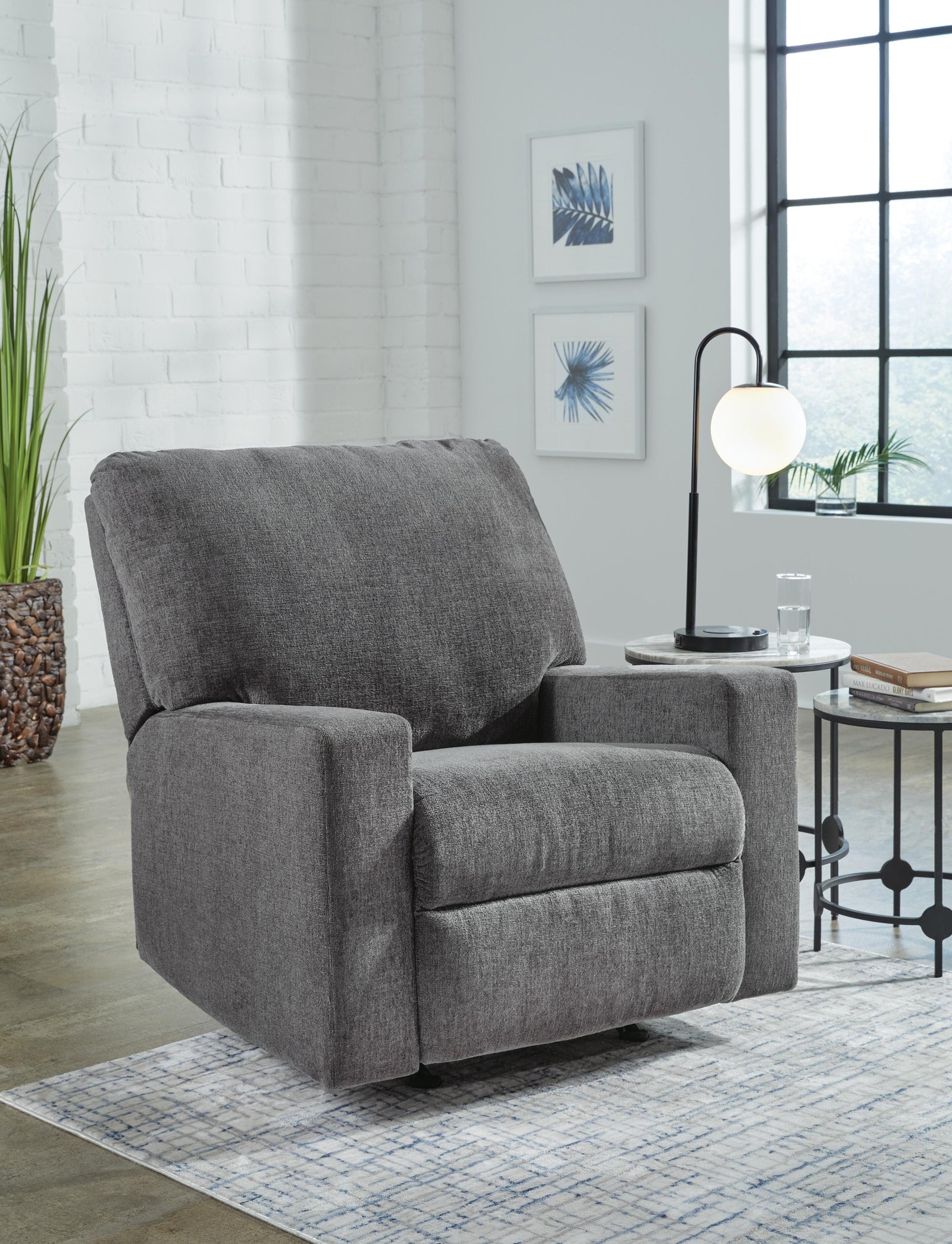 Rannis Recliner - Dark Gray (2)