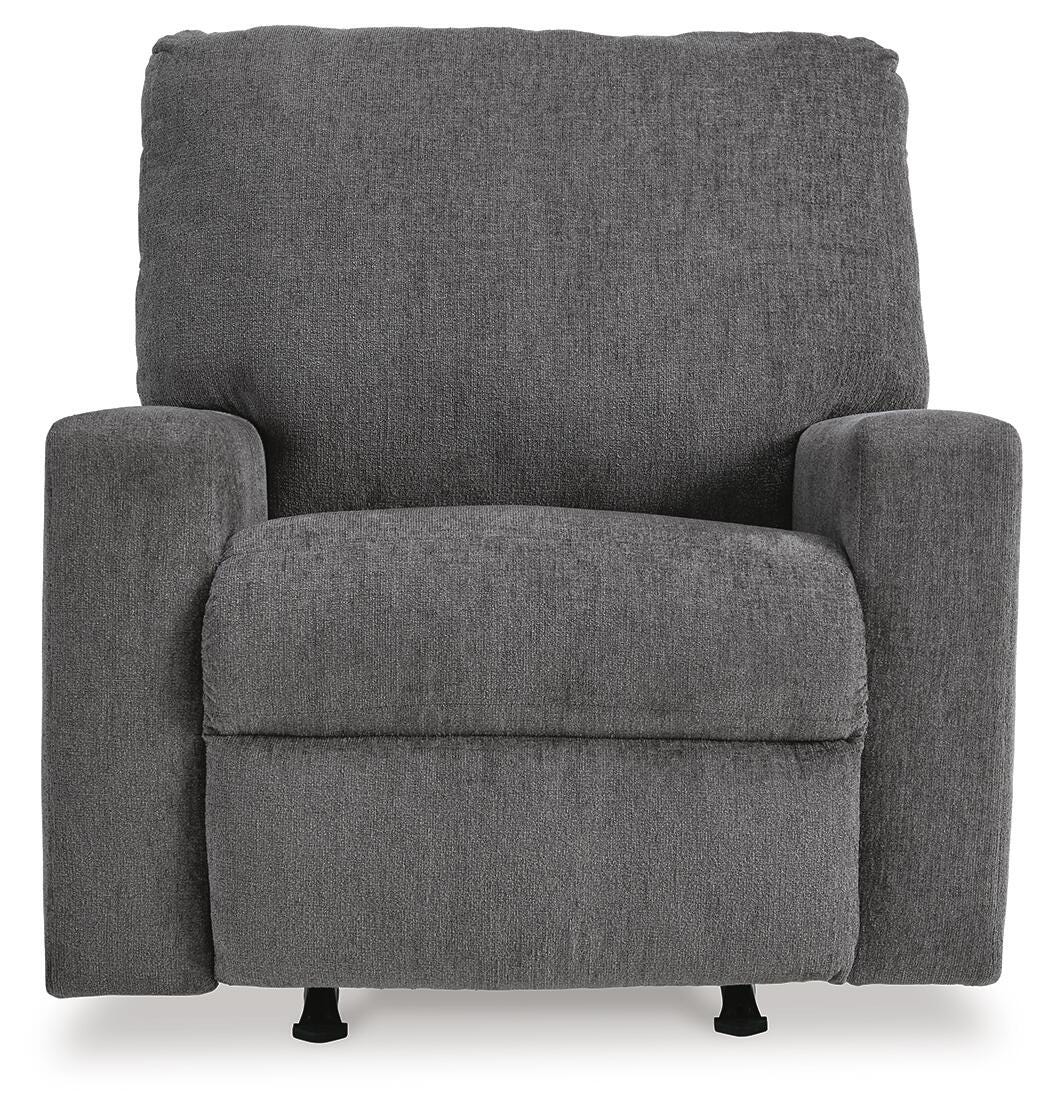 Rannis Twin Sofa Sleeper and Recliner - Pewter (2)