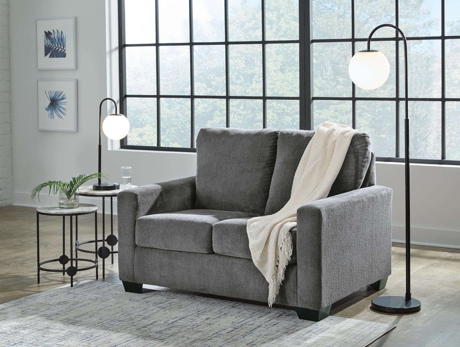 Rannis Twin Sofa Sleeper - Dark Gray (2)