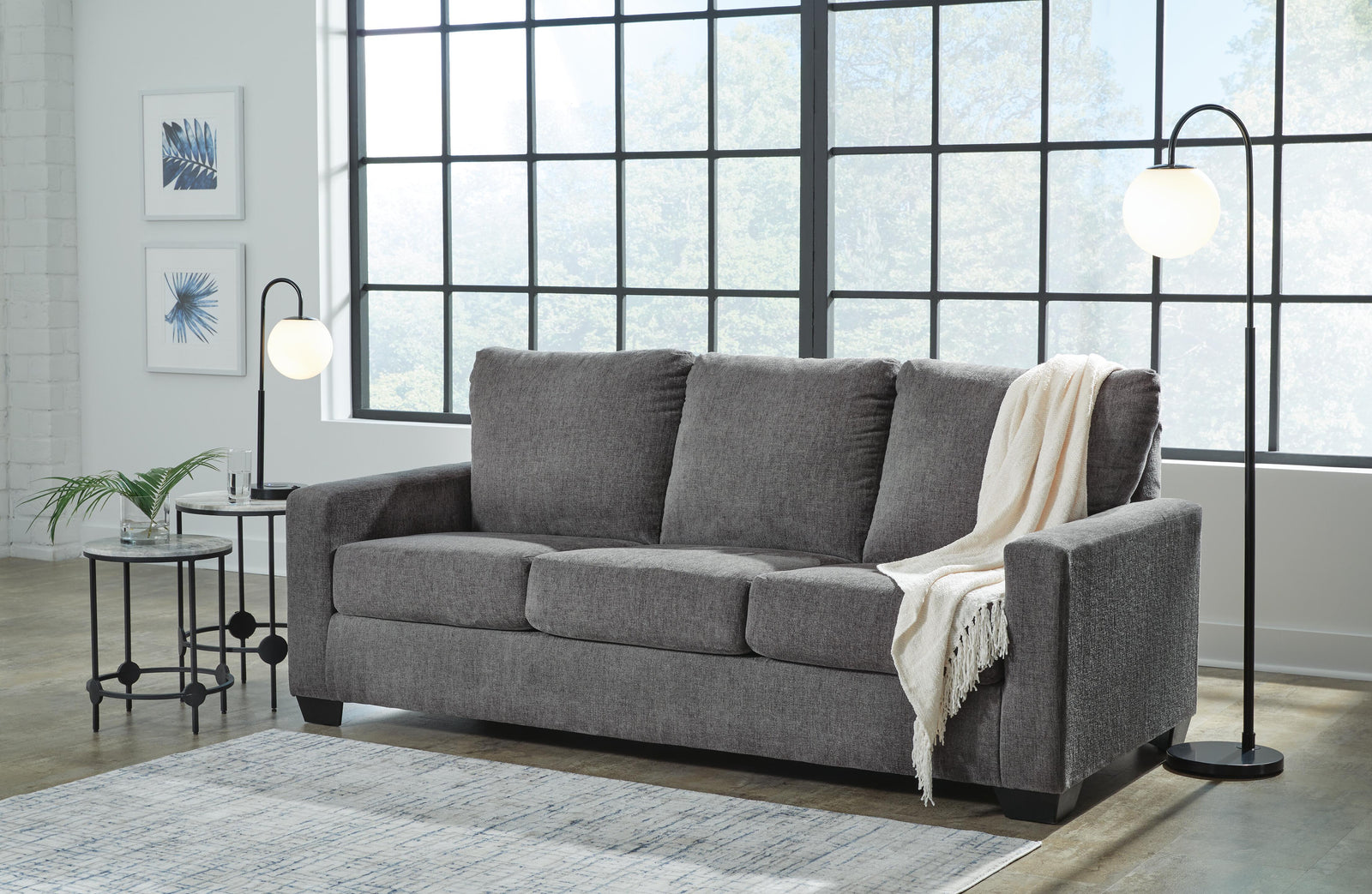 Rannis Queen Sofa Sleeper - Dark Gray (2)