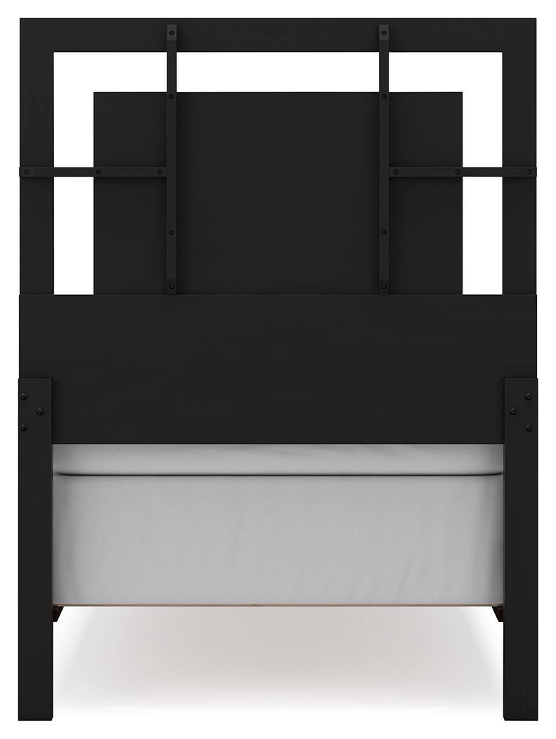 Covetown - Twin Panel Bed - Dark Brown by Ashley Furniture product image