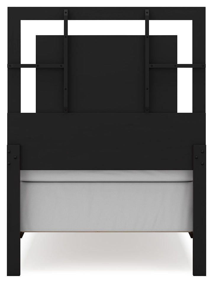 Covetown - Twin Panel Bed - Dark Brown by Ashley Furniture product image