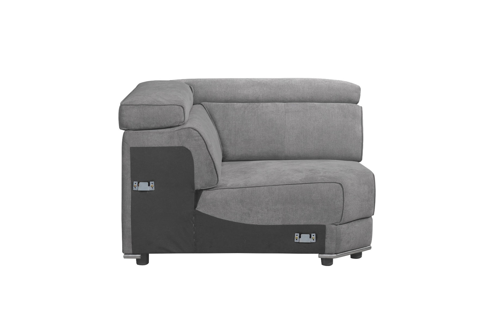 Alwin Modular - Wedge in Dark Gray Fabric