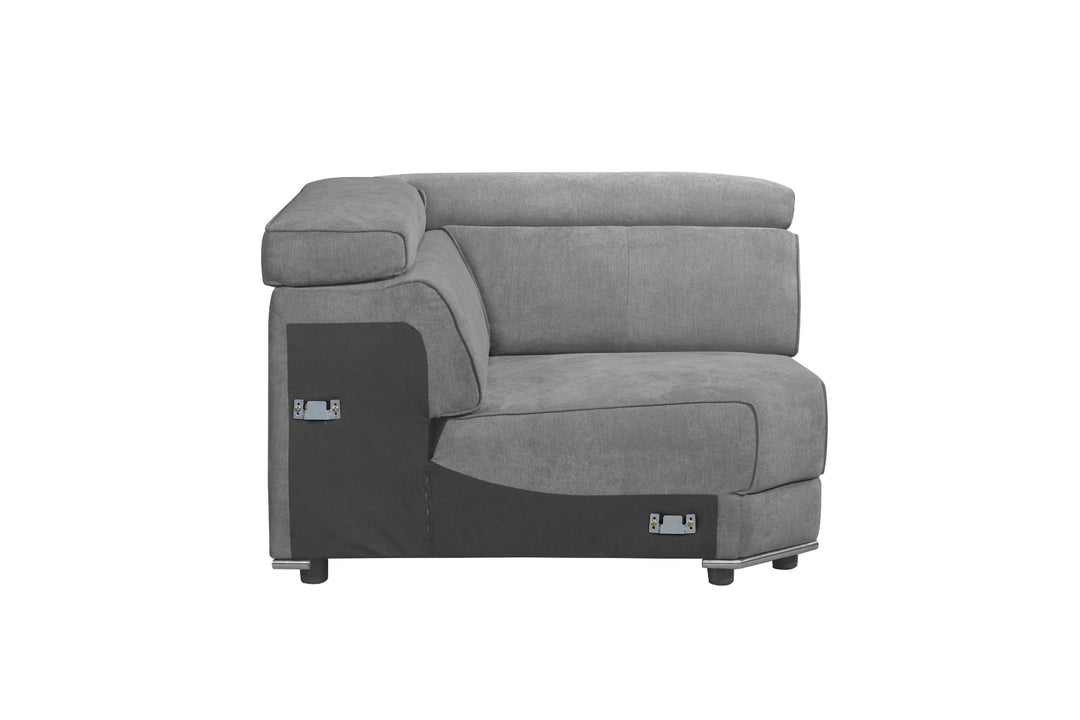 Alwin Modular - Wedge in Dark Gray Fabric