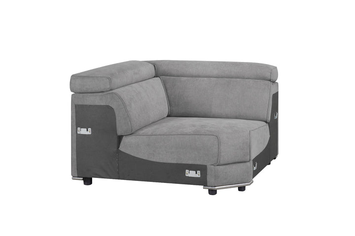 Alwin Modular - Wedge in Dark Gray Fabric