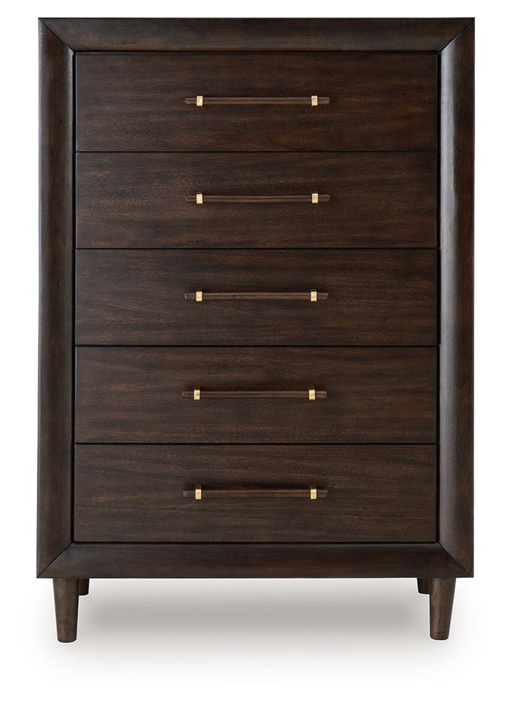 Dantenton - Five Drawer Chest - Merlot