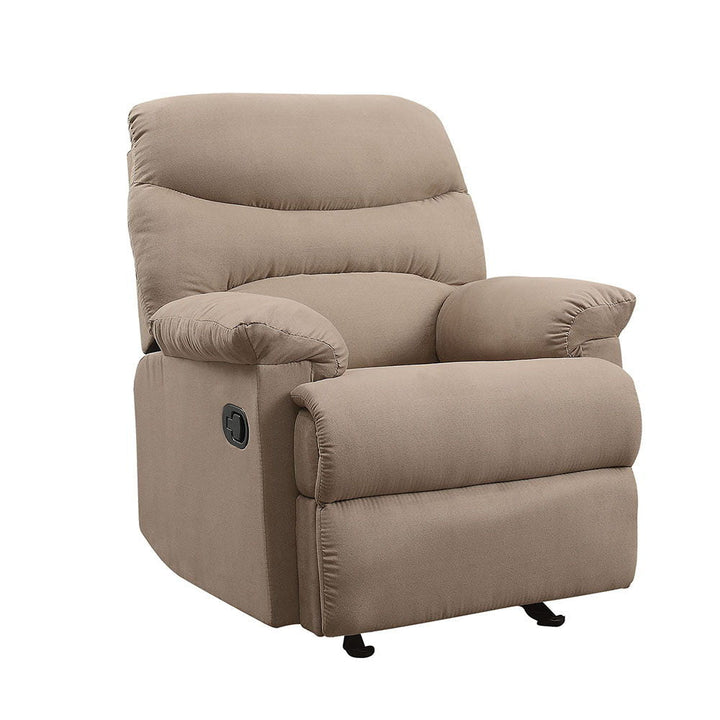 Arcadia - Motion Recliner - Light Brown Microfiber