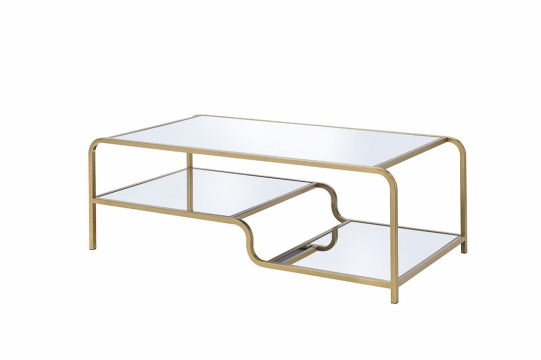 Astrid - Mirrored Coffee Table - Gold