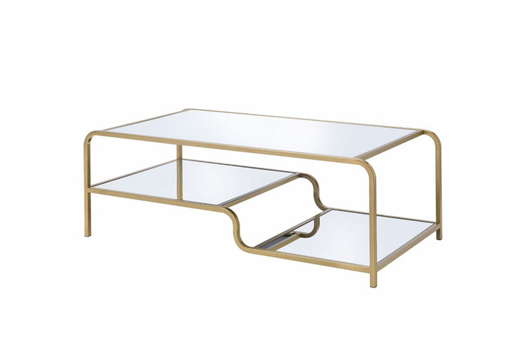 Astrid - Mirrored Coffee Table - Gold