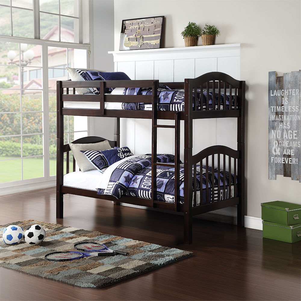 ACME Furniture Heartland Twin Over Twin Bunk Bed Espresso