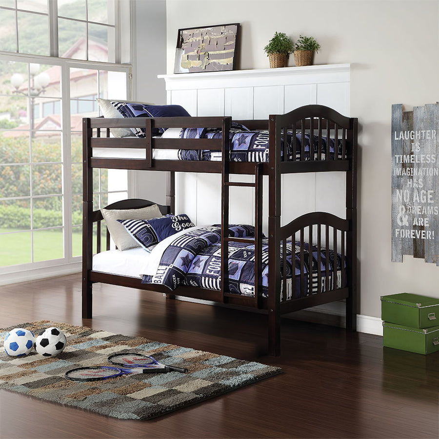 ACME Furniture Heartland Twin Over Twin Bunk Bed Espresso
