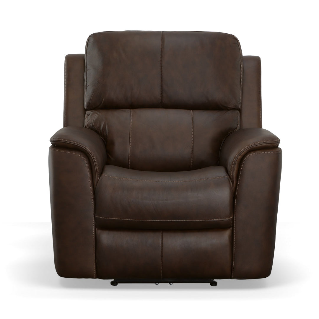 Flexsteel 1041-50PH-94671 Henry  Power Recliner With Power Headrest & Lumbar  Burnt Umber
