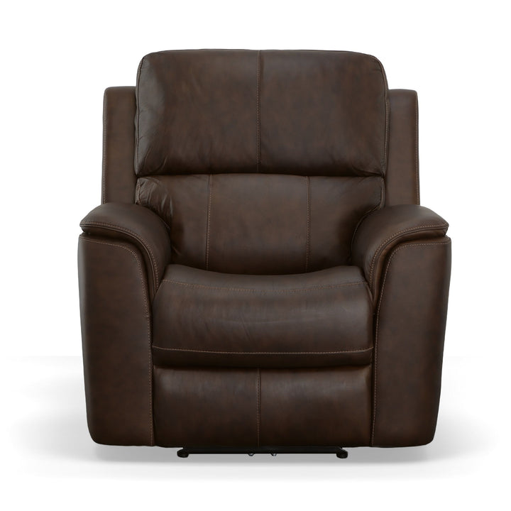 Flexsteel 1041-50PH-94671 Henry  Power Recliner With Power Headrest & Lumbar  Burnt Umber