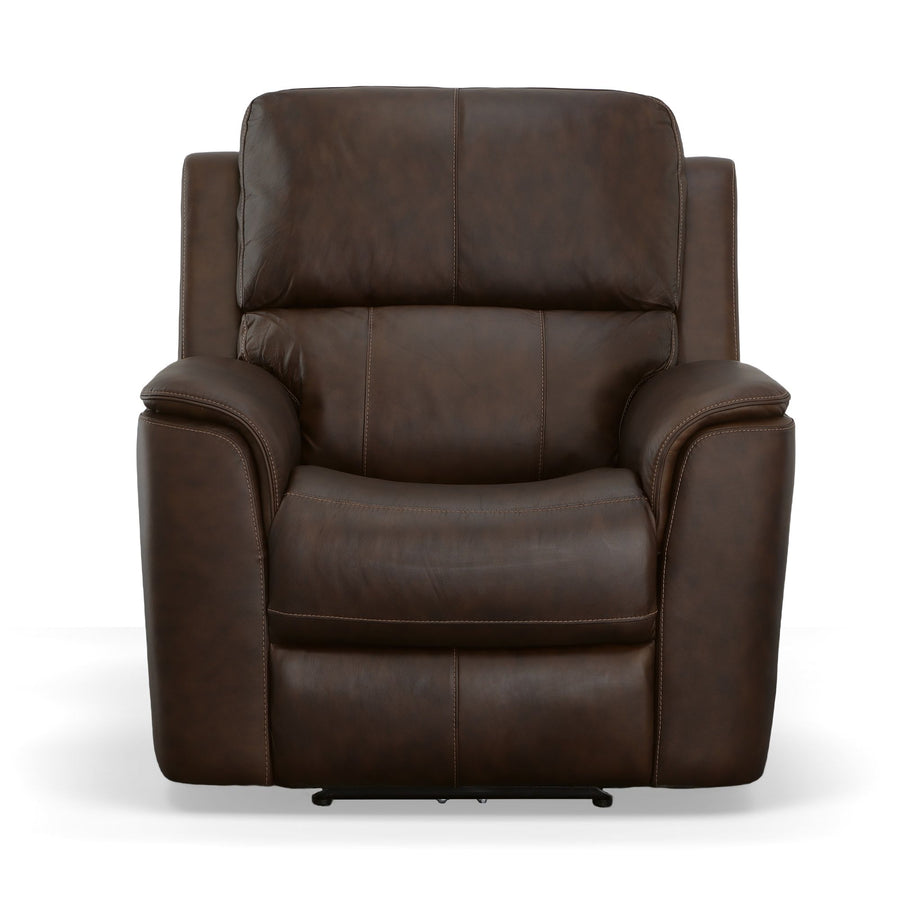Flexsteel 1041-50PH-94671 Henry  Power Recliner With Power Headrest & Lumbar  Burnt Umber