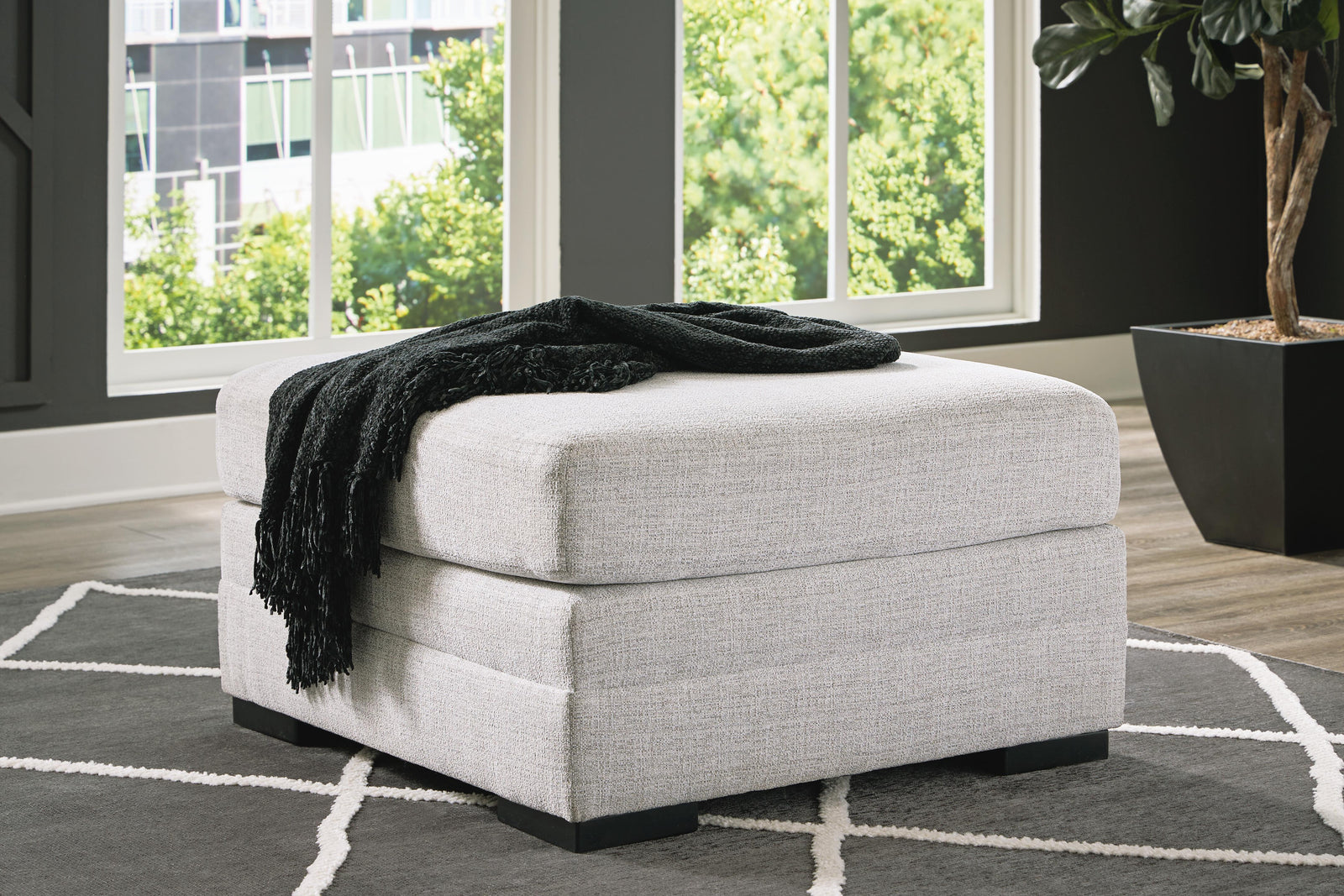 Koralynn Oversized Accent Ottoman - Gray (2)