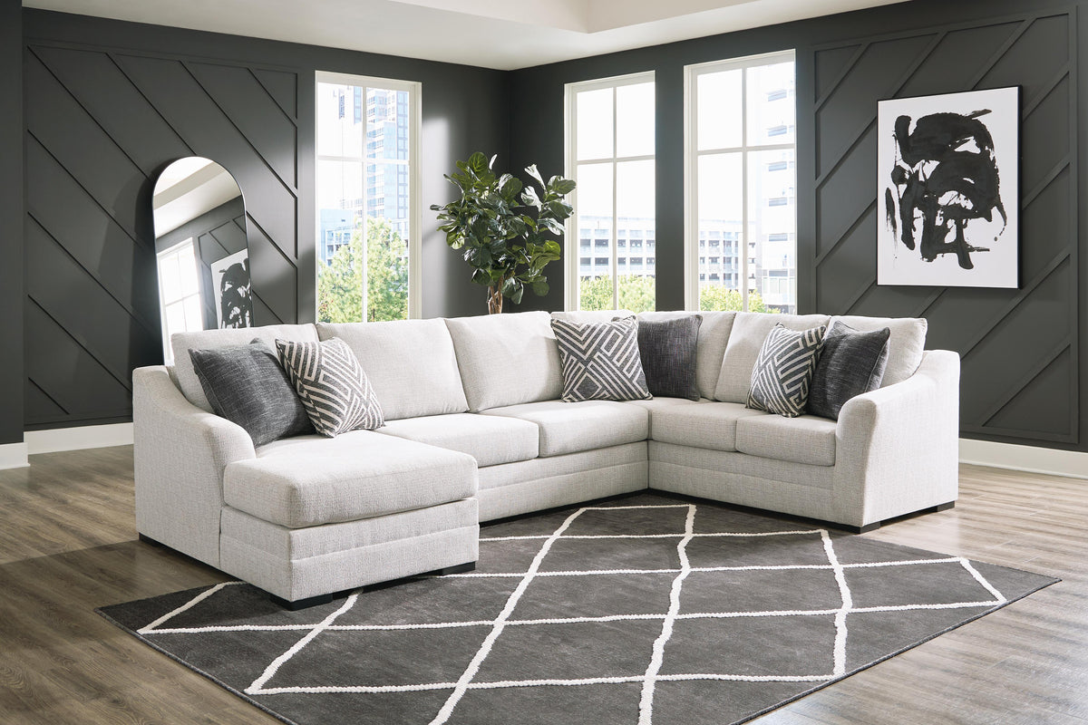 Koralynn 3-Piece Sectional with Chaise - Stone (2)