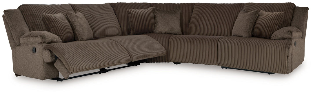 Top Tier - 5-Piece Reclining Sectional - Chocolate by Ashley Furniture product image
