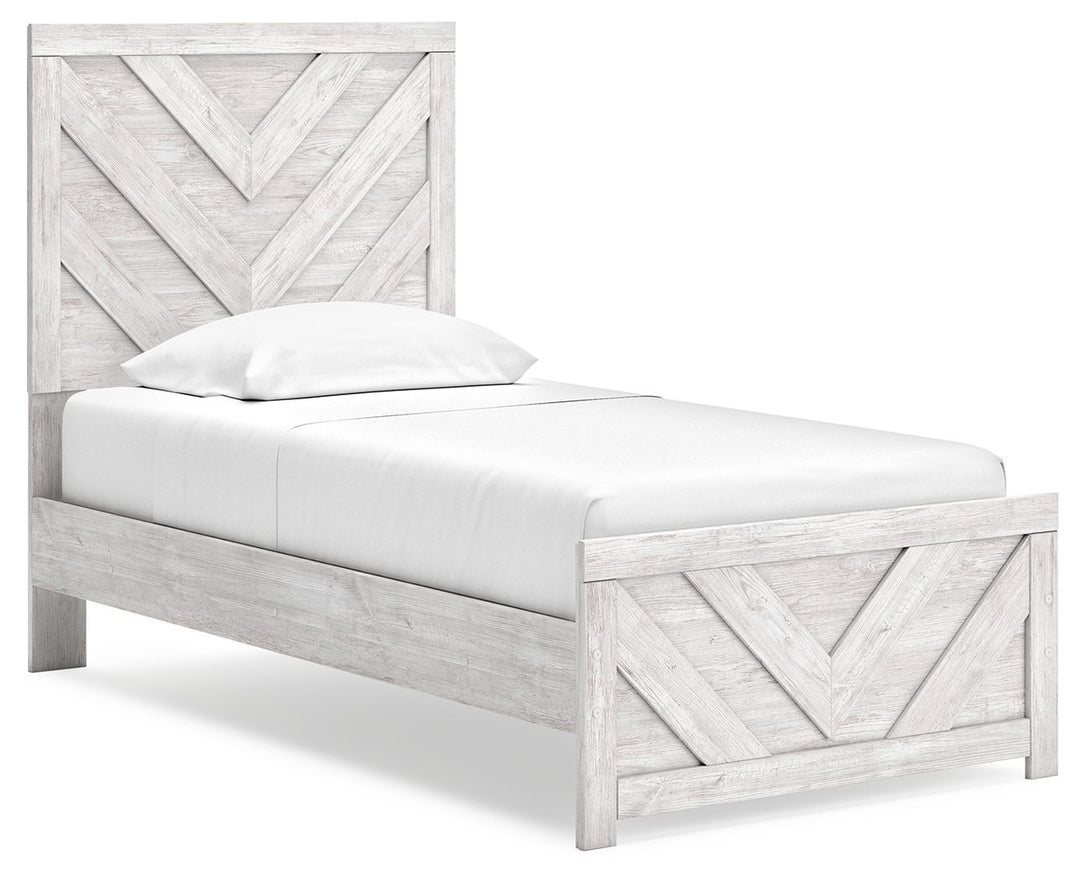 Cayboni - Twin Panel Bed - Whitewash by Ashley Furniture product image