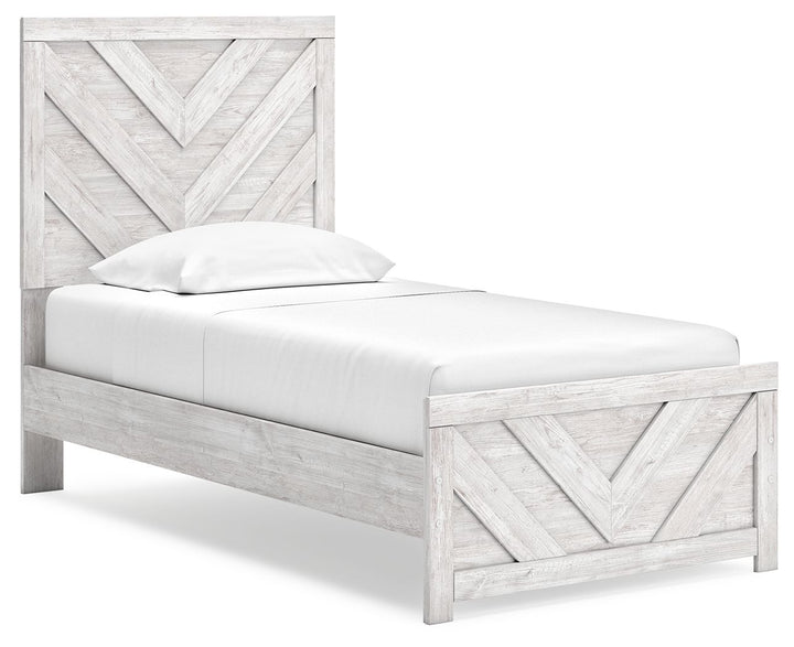 Cayboni - Twin Panel Bed - Whitewash by Ashley Furniture product image
