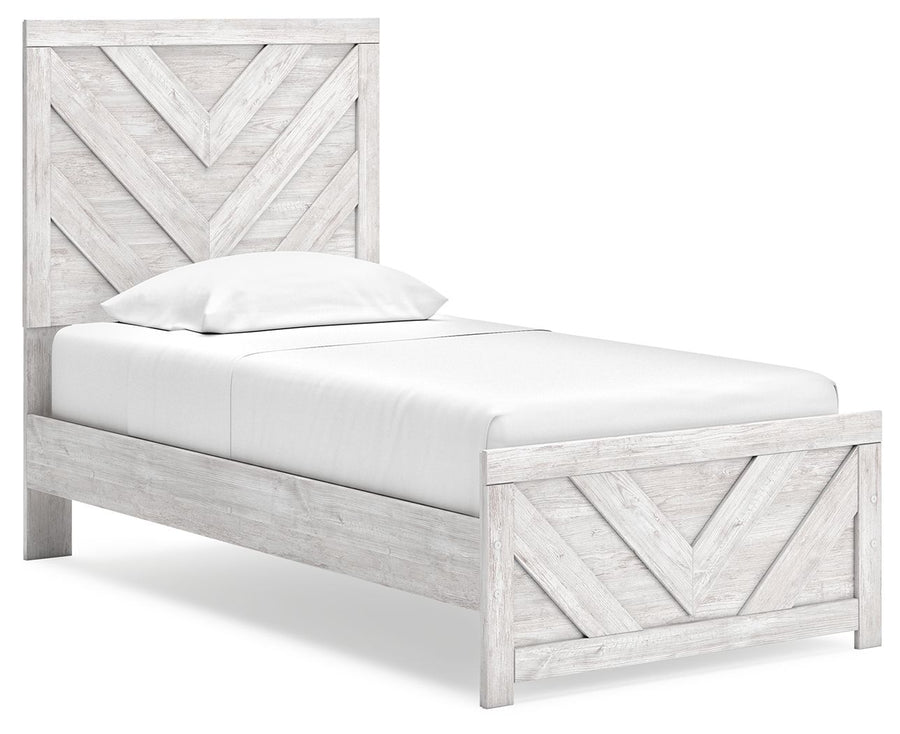 Cayboni - Twin Panel Bed - Whitewash by Ashley Furniture product image