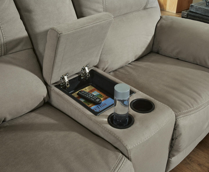 Next-Gen Gaucho Power Reclining Loveseat with Console - Beige (7)