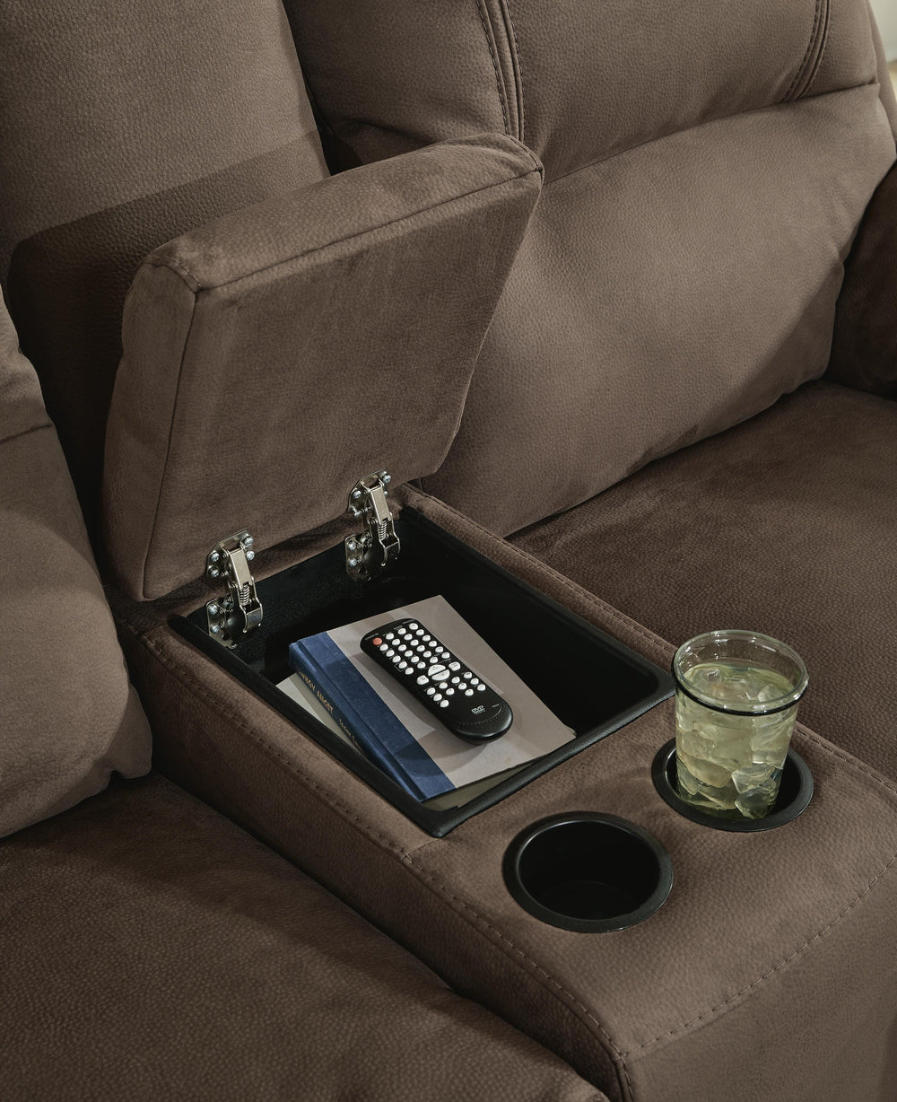 Next-Gen Gaucho Reclining Loveseat with Console - Dark Brown (6)