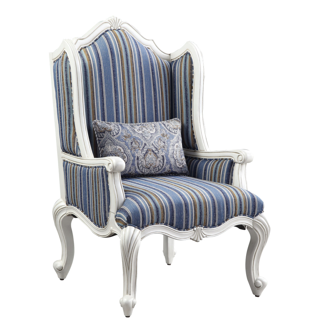Ciddrenar Chair with Pillow in Fabric & White